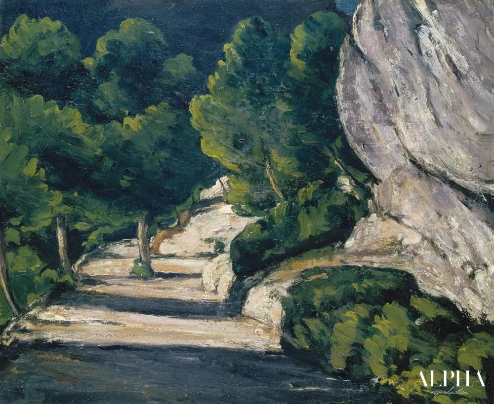 Paysage. Route avec arbres dans les montagnes Rocheuses - Paul Cézanne - Reproductions de tableaux et peintures haut de gamme