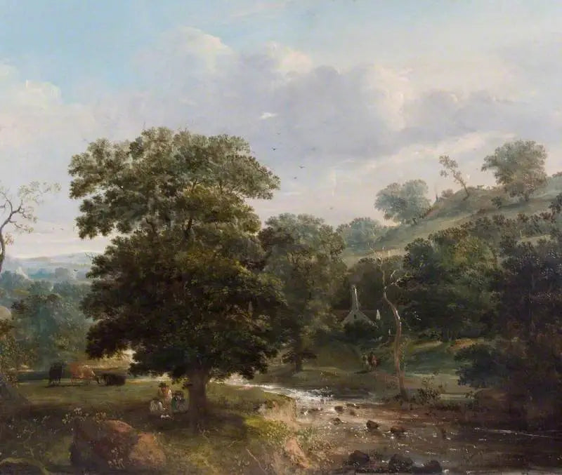 Paisagem, riacho com figuras - Thomas Gainsborough