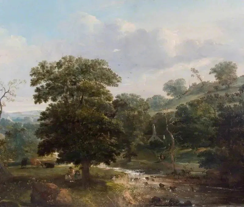 Paisagem, riacho com figuras - Thomas Gainsborough