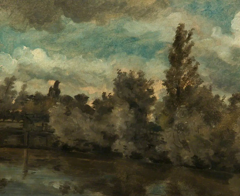 Paisagem (riacho com uma fileira de árvores) - John Constable