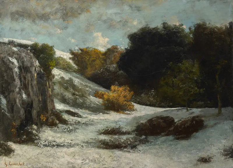 Paisagem sob a neve - Gustave Courbet