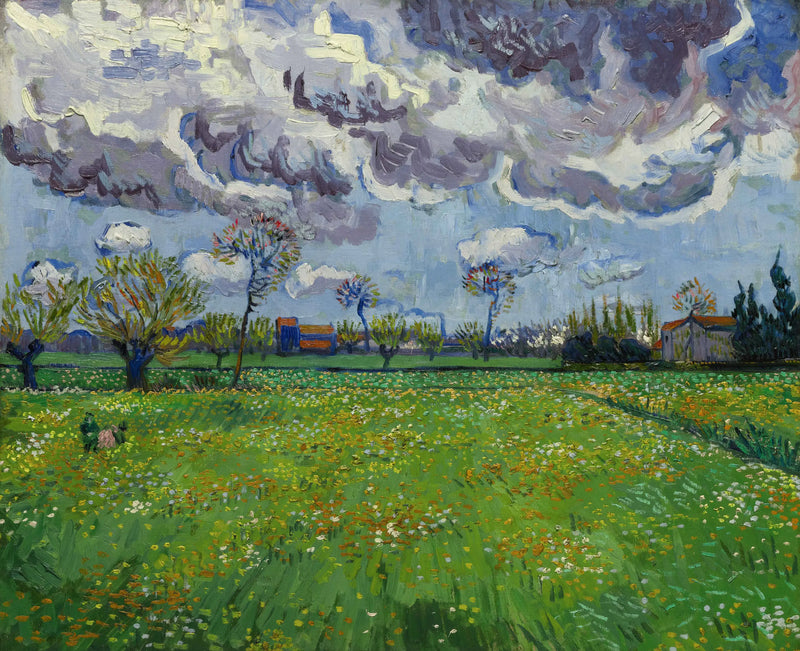 Paisagem sob um céu agitado - Vincent van Gogh