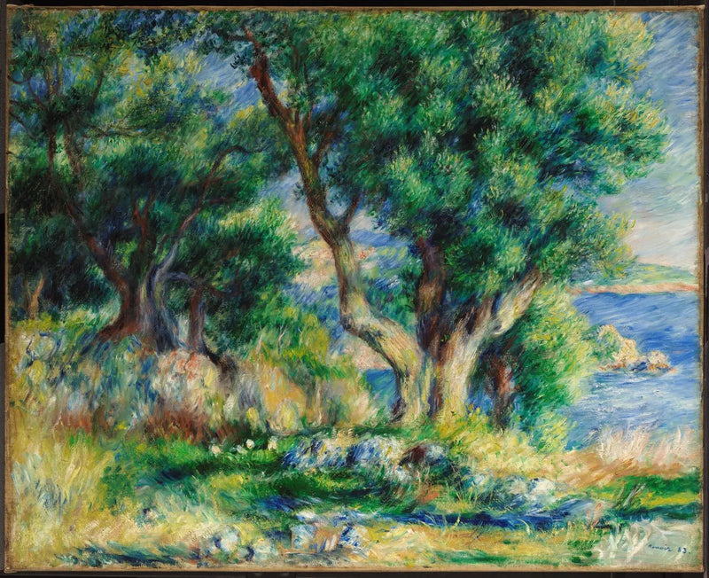 Paisagem na costa, perto de Menton - Pierre-Auguste Renoir