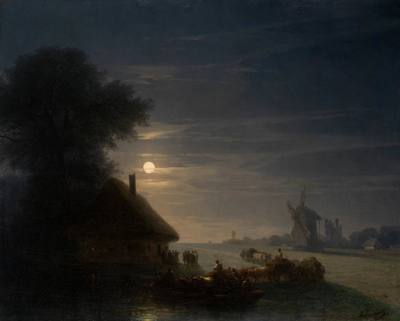 Paisagem ucraniana à noite - Ivan Aivazovsky