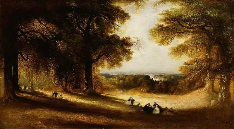 Paisagem: Vista no parque de Richmond - John Martin