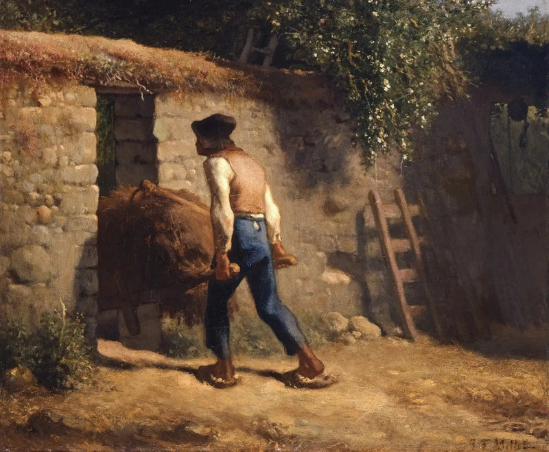 Camponês com um carrinho de mão - Jean-François Millet