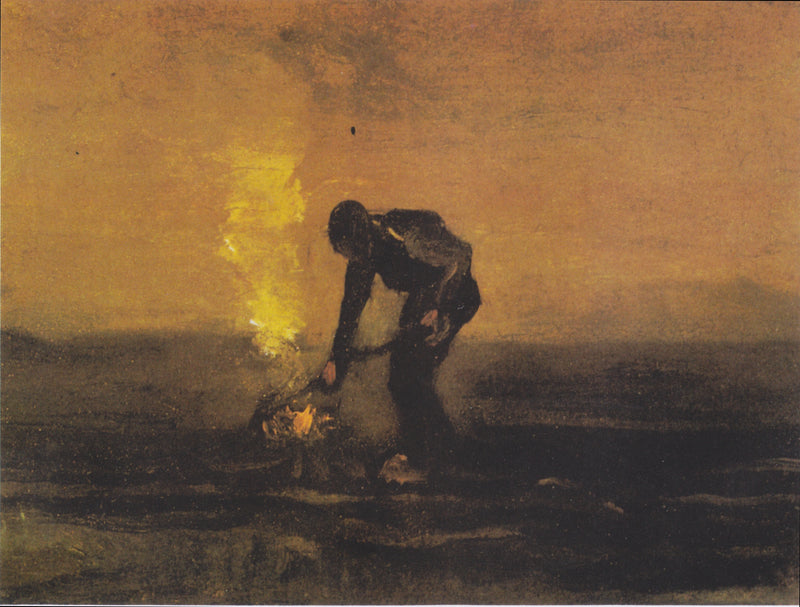 Camponês queimando ervas daninhas - Vincent van Gogh