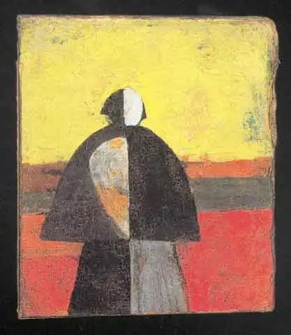 Camponês nos campos - Kazimir Malevich