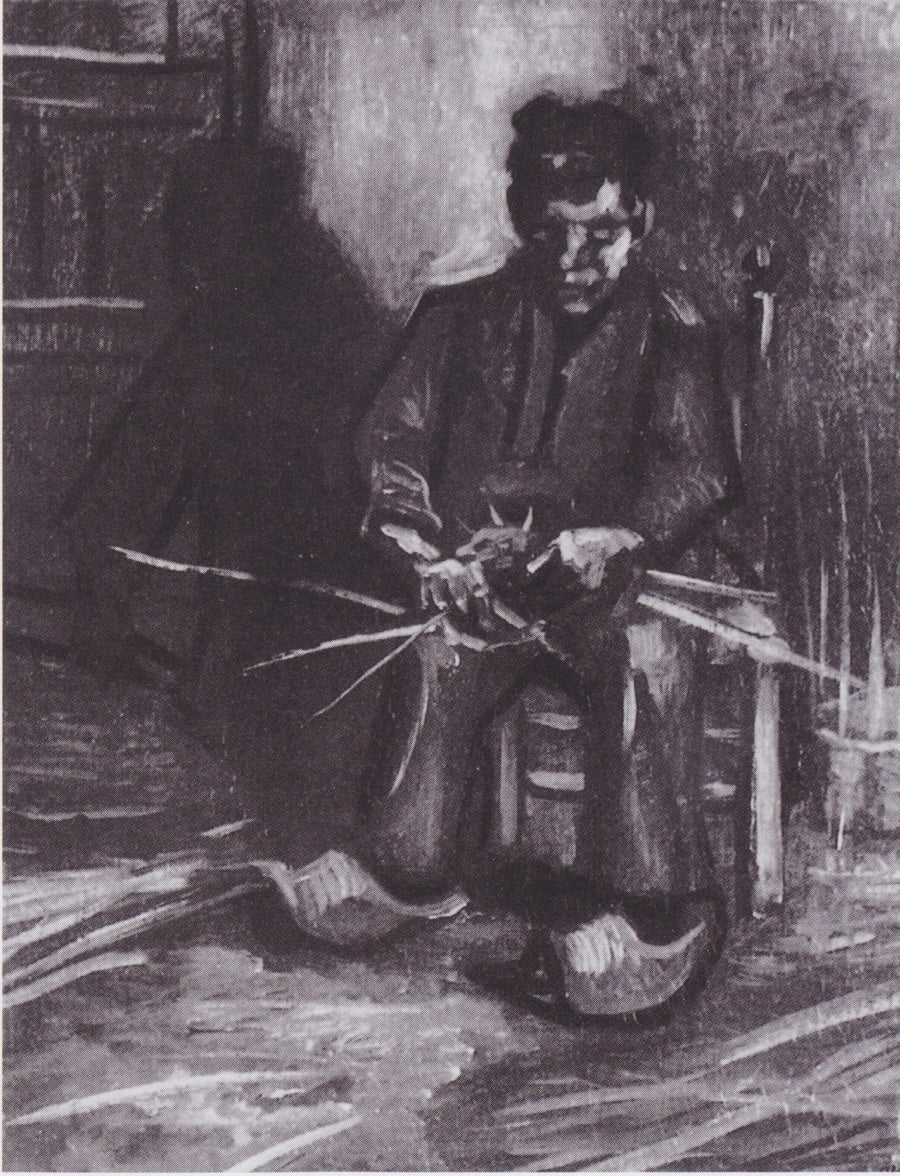 Camponês fazendo uma cesta - Vincent van Gogh