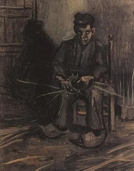 Camponês fazendo uma cesta - Vincent van Gogh