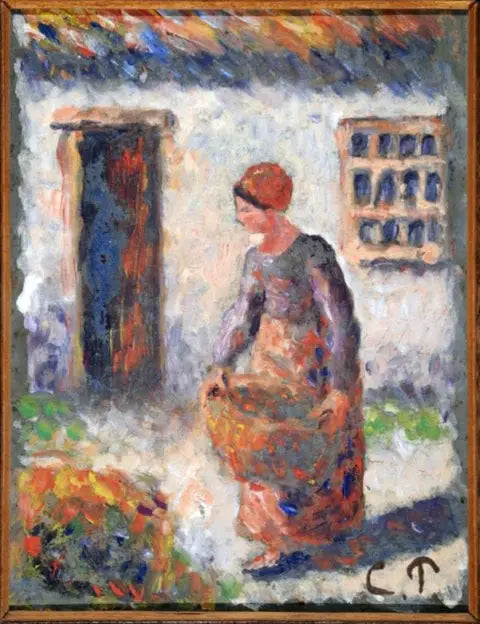 Camponesa à maneira - Camille Pissarro