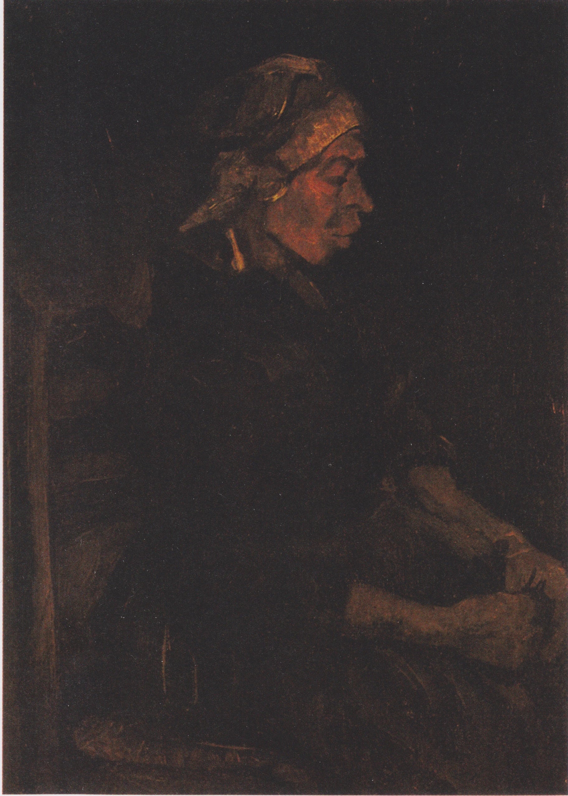 Paysanne assise avec un bonnet blanc F144a JH704 — Vincent van Gogh