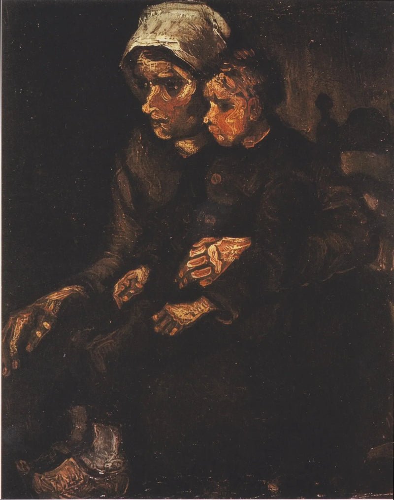 Camponesa com uma criança no colo - Vincent van Gogh