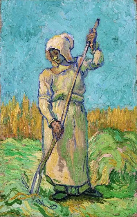 Camponesa com um ancinho (segundo Millet) - Vincent van Gogh