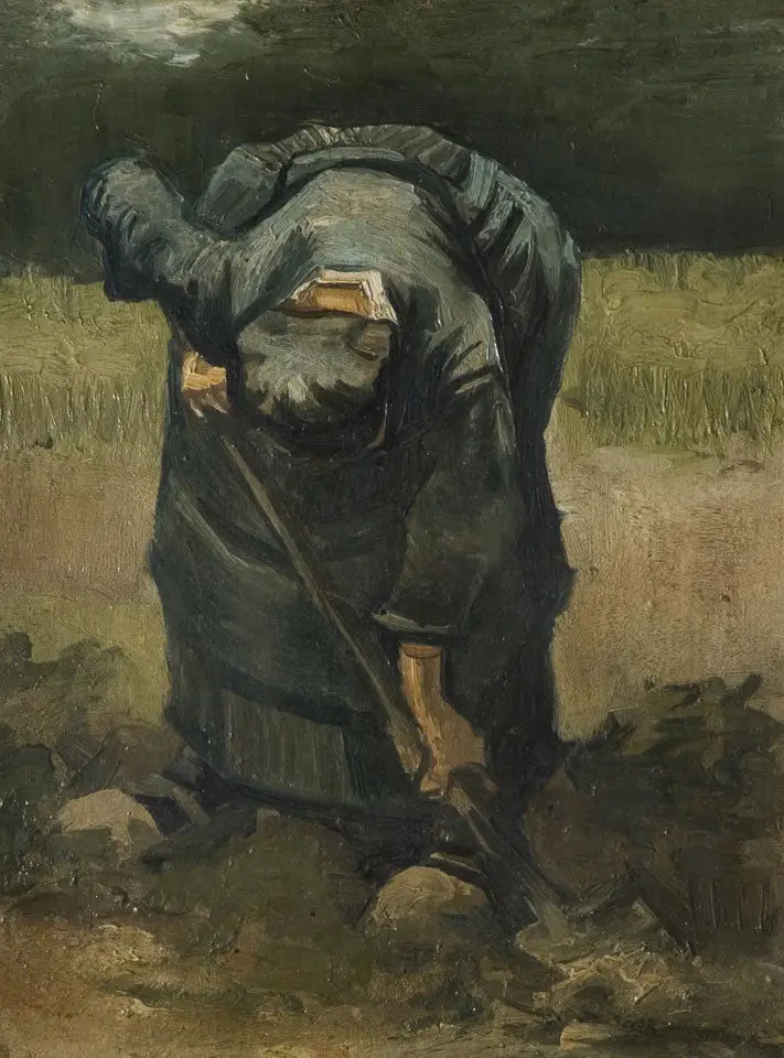 Camponesa cavando - Vincent van Gogh