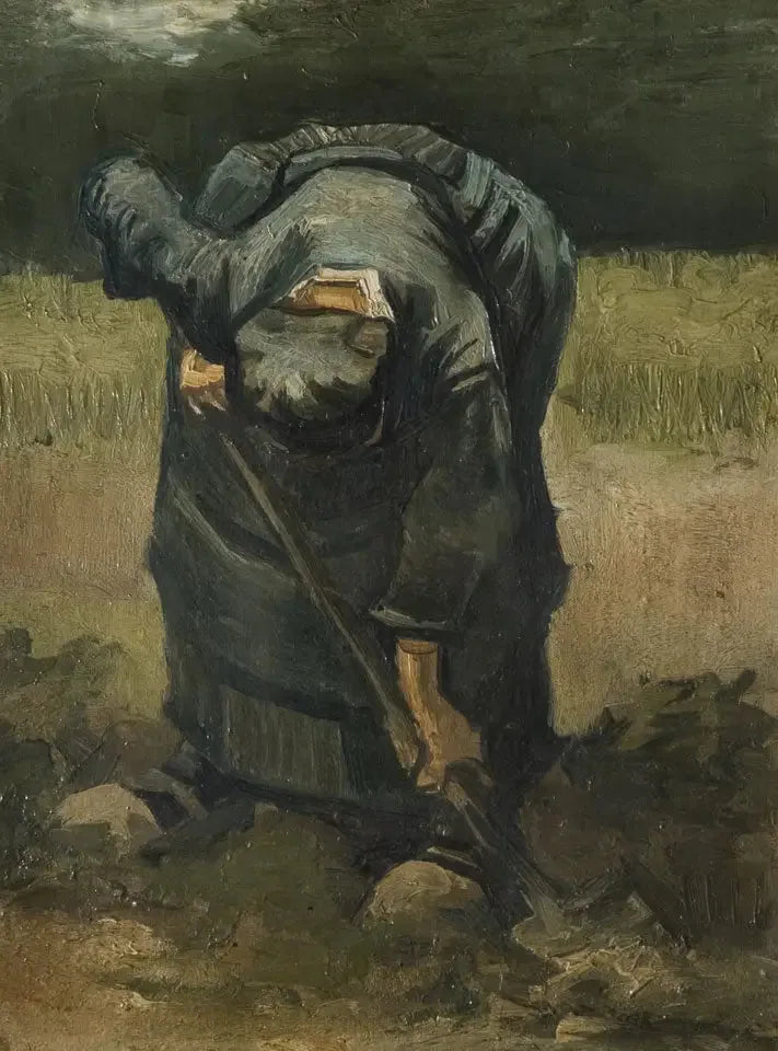 Camponesa cavando - Vincent van Gogh