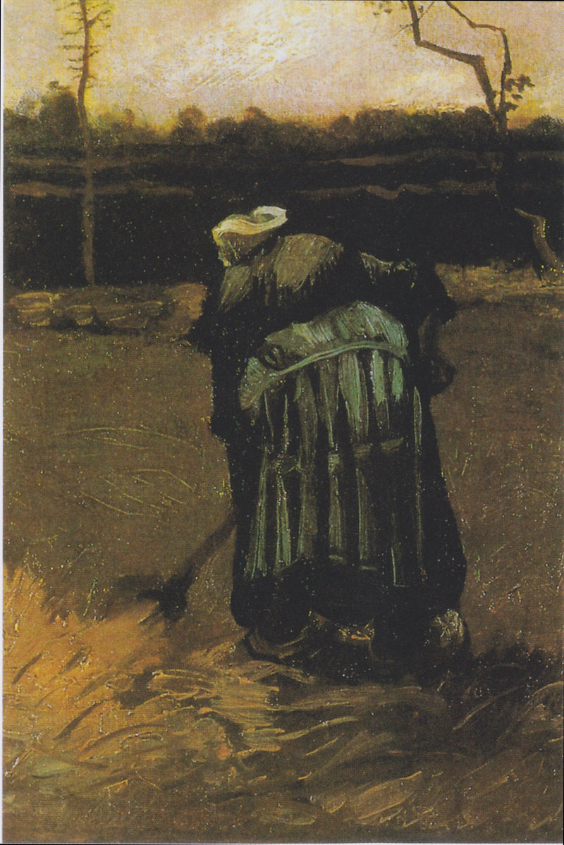 Camponesa cavando - Vincent van Gogh