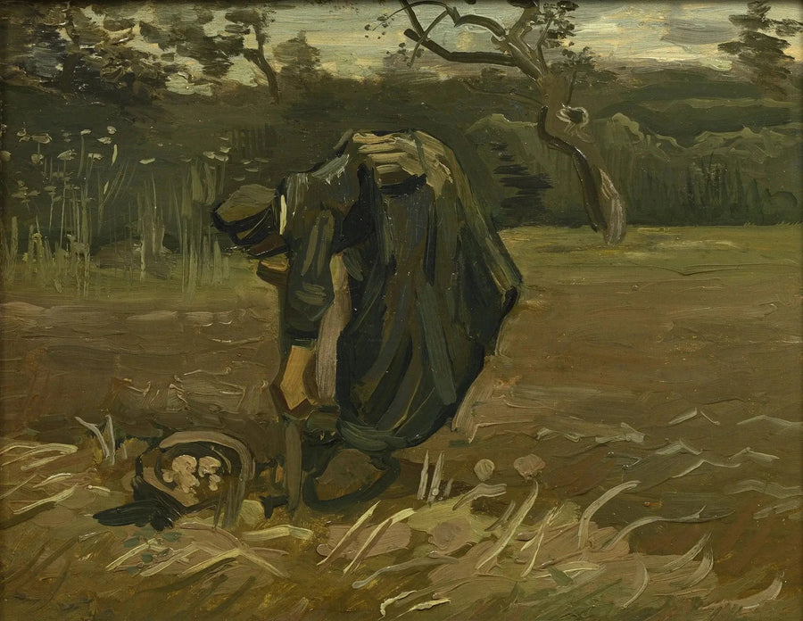Camponesa desenterrando batatas - Vincent van Gogh