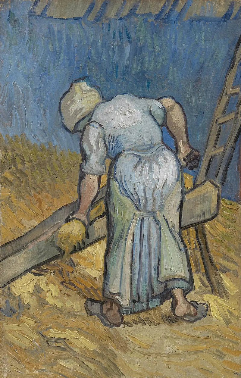 Camponesa esmagando o linho (depois do milho) - Vincent van Gogh