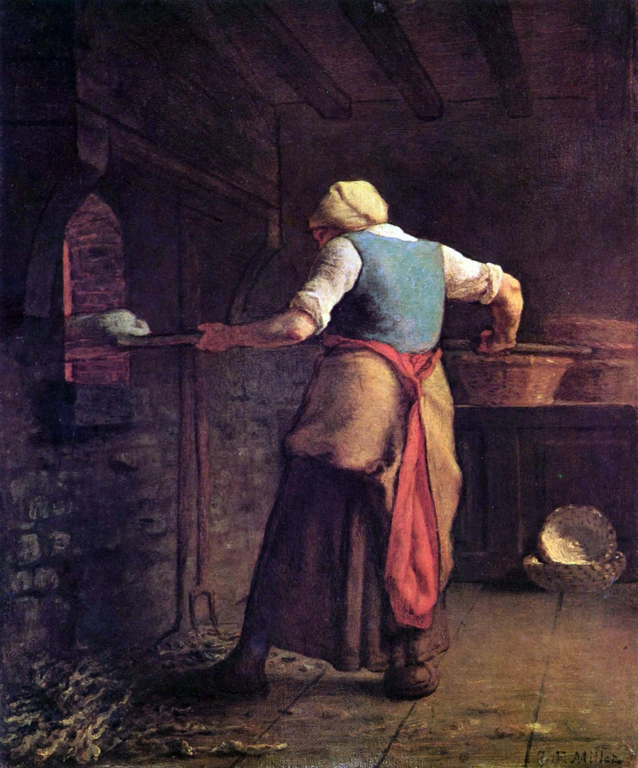 Camponesa colocando seu pão no forno - Jean-François Millet