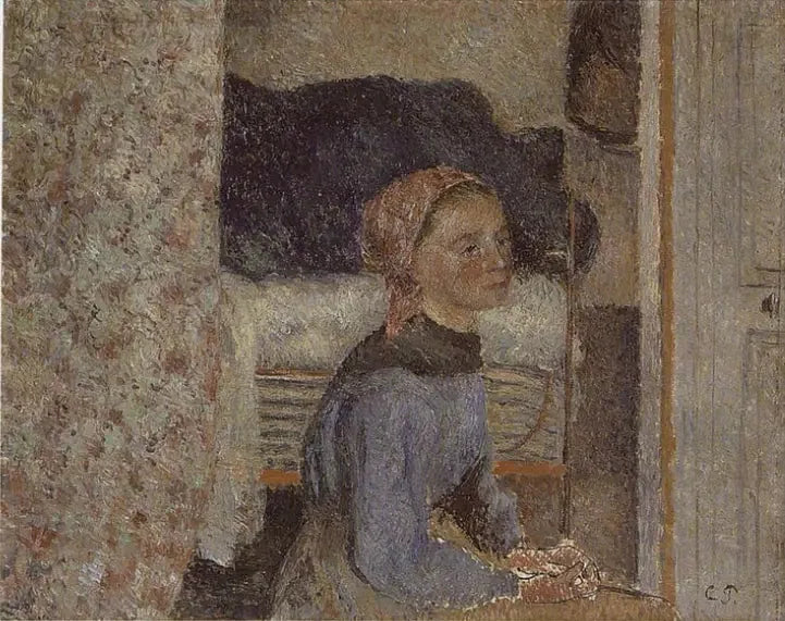 Camponesa, interior - Camille Pissarro