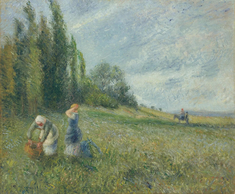 Camponesas nos campos, Pontoise - Camille Pissarro