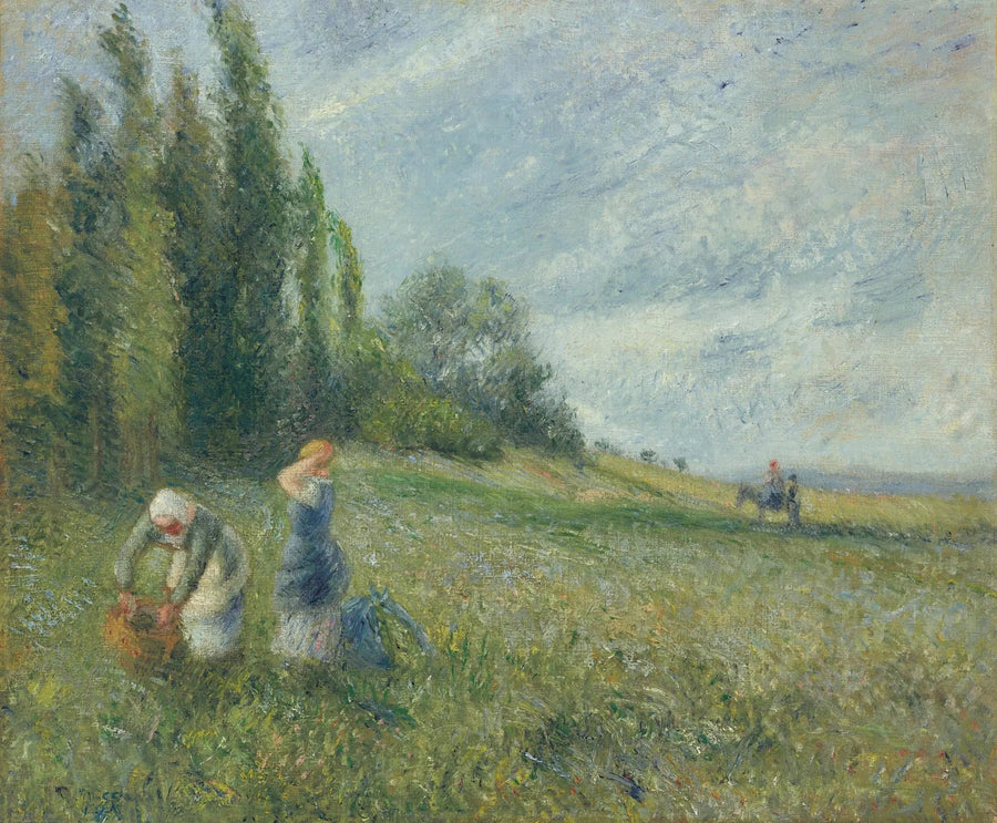 Camponesas nos campos, Pontoise - Camille Pissarro