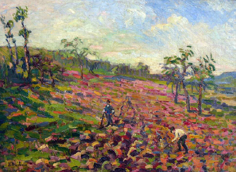 Camponeses no campo - Robert Antoine Pinchon