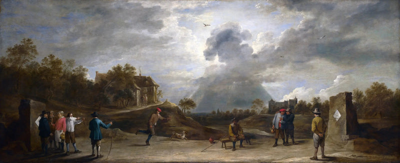 Camponeses com arco e flecha - David Teniers, o Jovem