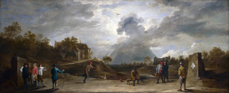 Camponeses com arco e flecha - David Teniers, o Jovem