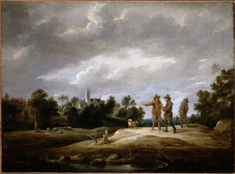 Camponeses conversando - David Teniers, o Jovem