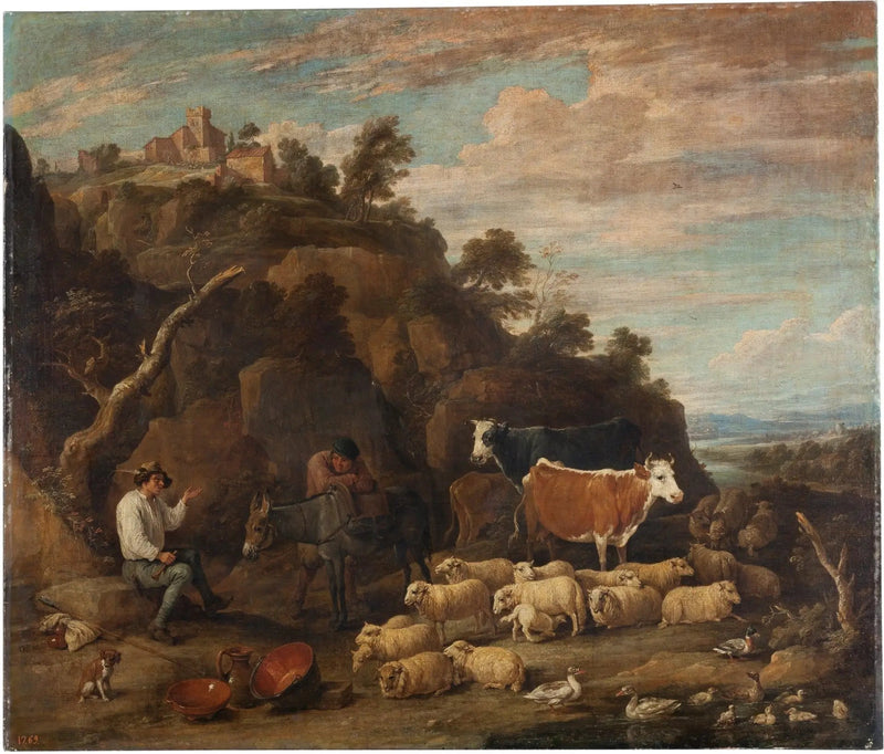 Camponeses conversando - David Teniers, o Jovem