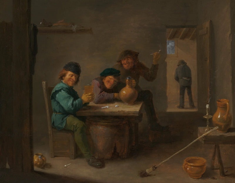 Camponeses em uma taverna - David Teniers, o Jovem