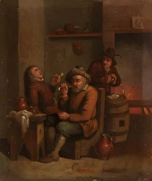 Camponeses fumando em uma pousada - David Teniers, o Jovem