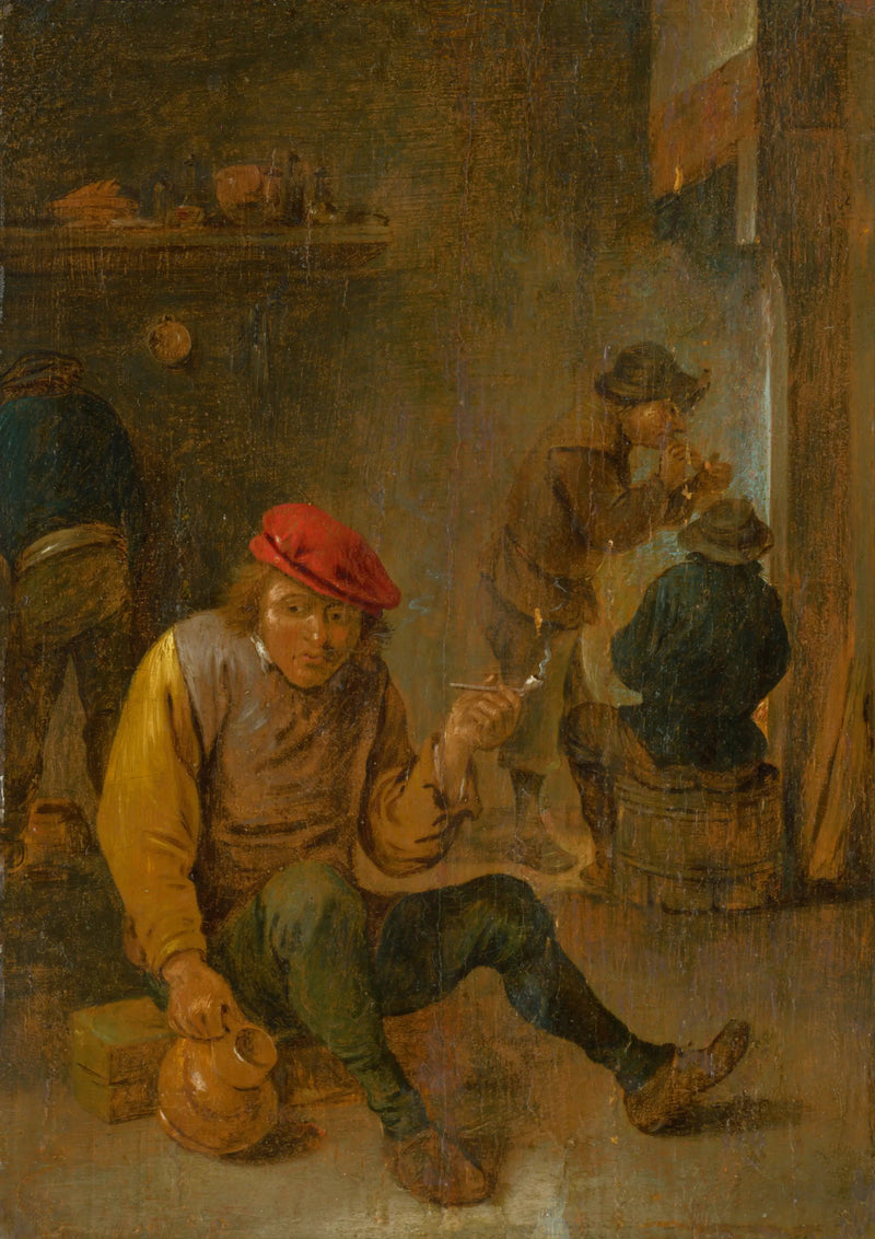 Camponeses fumantes (fumantes de cachimbo) - David Teniers o Jovem