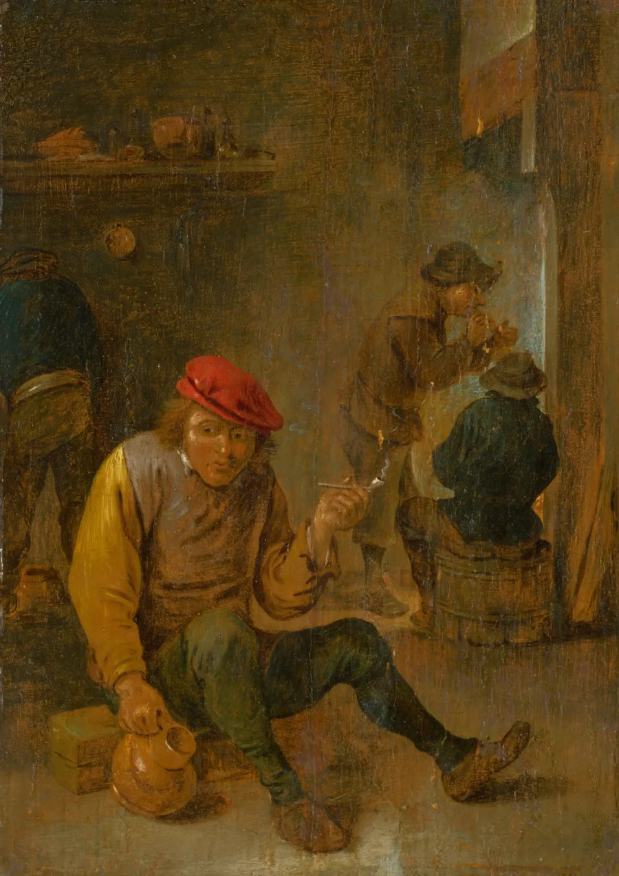 Camponeses fumantes (fumantes de cachimbo) - David Teniers o Jovem