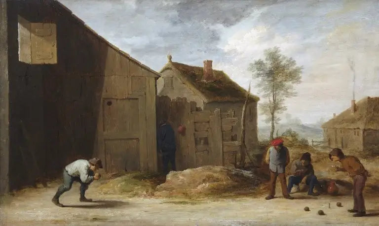 Camponeses jogando bocha - David Teniers, o Jovem