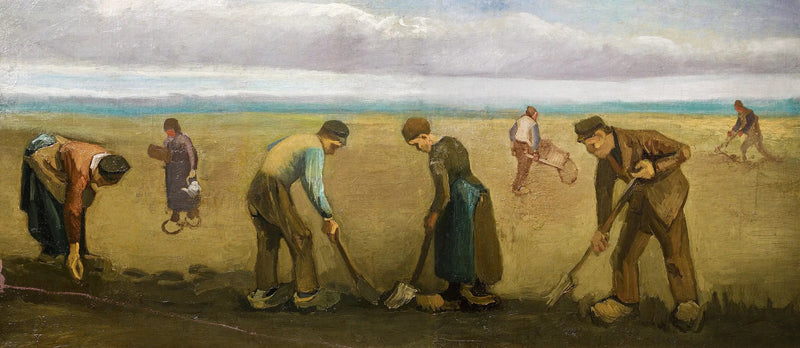Camponeses plantando batatas - Vincent van Gogh