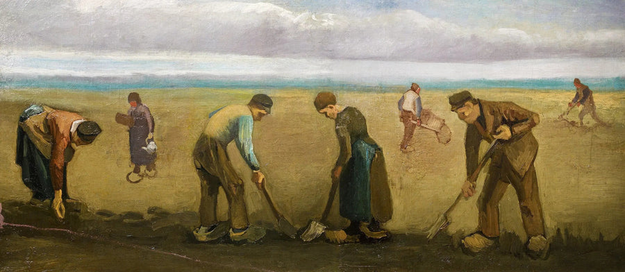 Camponeses plantando batatas - Vincent van Gogh