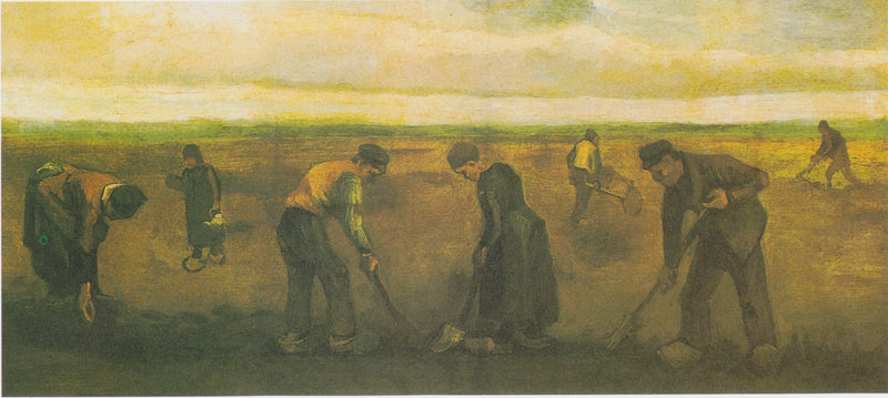 Camponeses plantando batatas - Vincent van Gogh