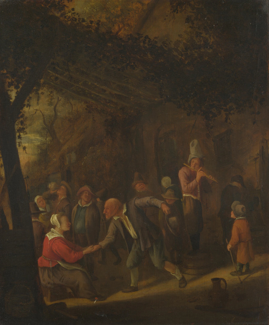Paysans se réjouissant devant une auberge - Jan Steen