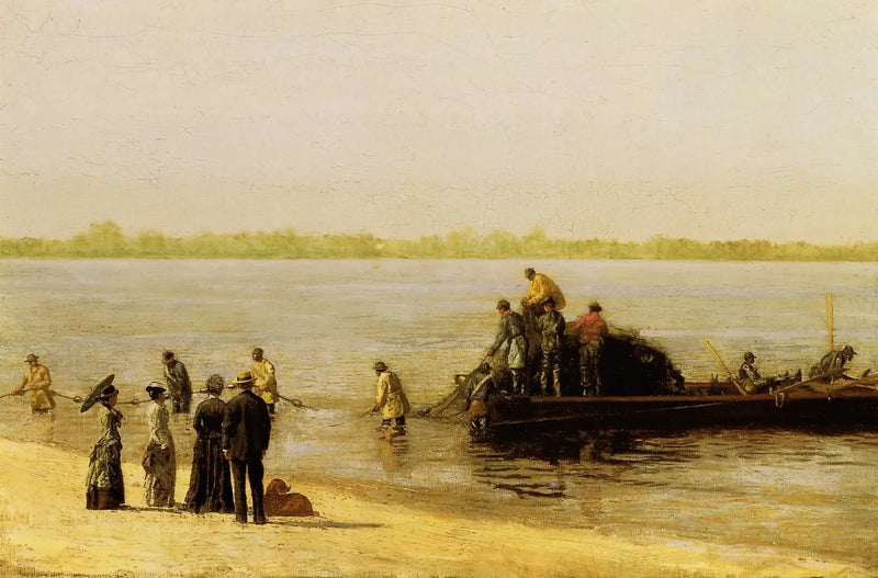 Pesca de salmão em Gloucester no rio Delaware - Thomas Eakins