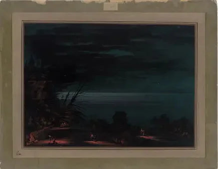 Pesca de salmão com arpão - Ottawa - George Catlin