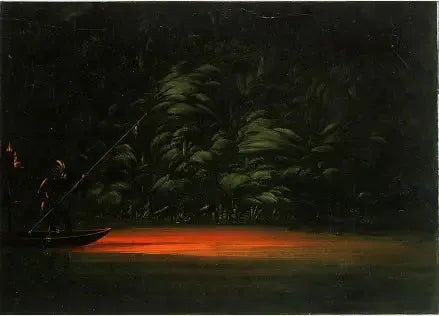 Pesca com tochas no Amazonas - George Catlin