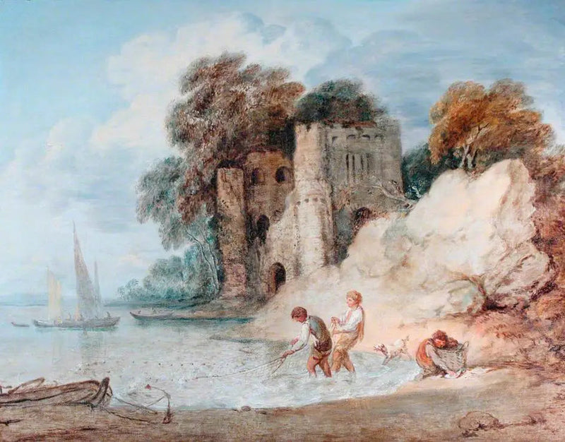 Pesca desde a costa - Thomas Gainsborough