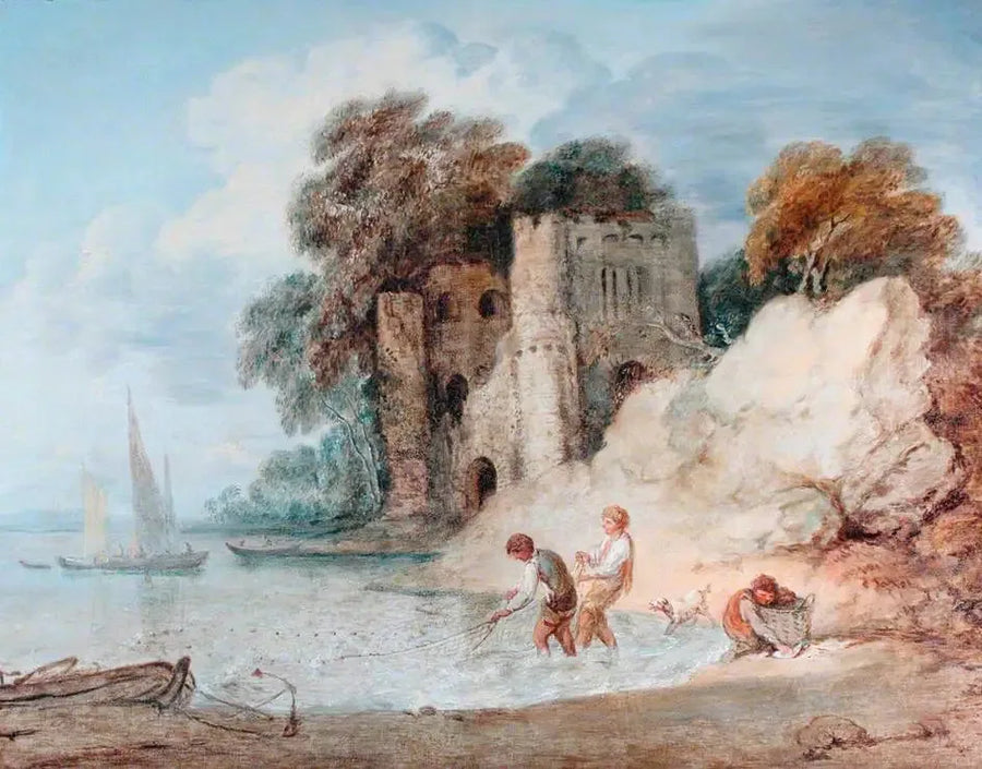 Pesca desde a costa - Thomas Gainsborough