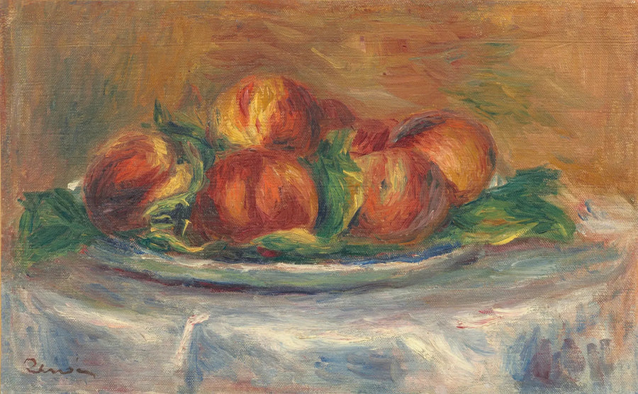 Pêssegos em um prato - Pierre-Auguste Renoir