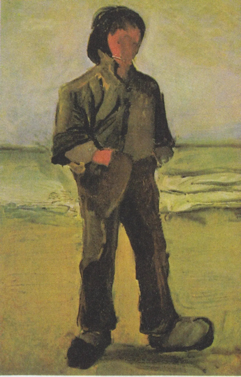 Pescador na praia - Vincent van Gogh