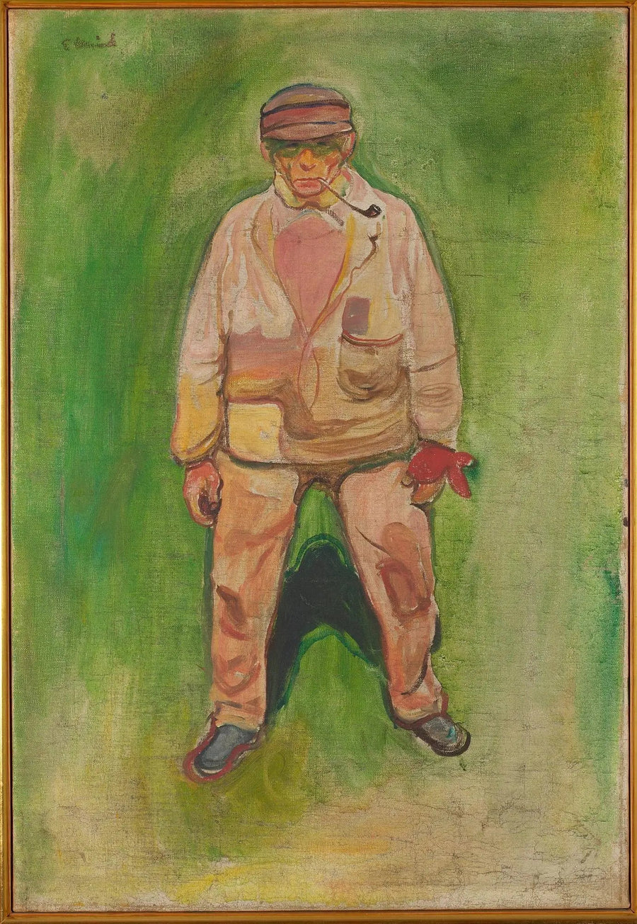 Pescador em uma pradaria verde - Edvard Munch