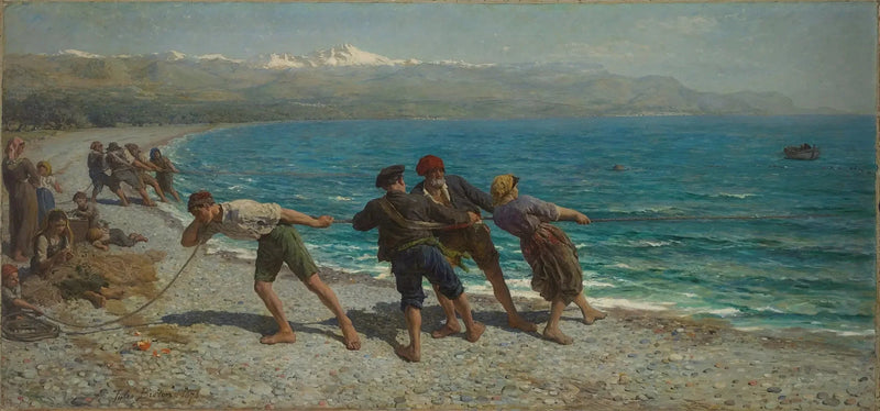 Pescadores em Menton - Jules Breton